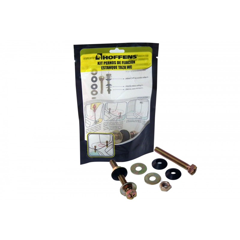 KIT PERNOS DE FIJACION ESTANQUE TAZA WC BLISTER HOFFENS