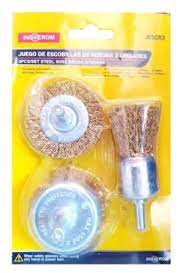 ESCOBILLA CEPILLO TALADRO 3 PCS INOXCROM
