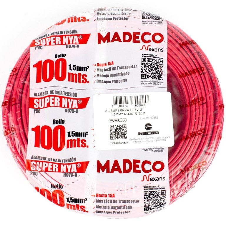 CABLE ALAMBRE 1.5MM X MT VERDE