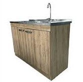 LAVAPLATO CON MUEBLE NOGUEIRA COMPLETO 120X50 IZQ O DER