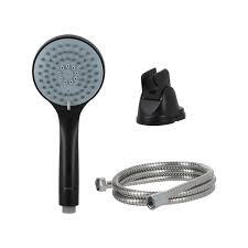 JUEGO DUCHA CASCIA 3 FUNCIONES NEGRO MATE STRETTO
