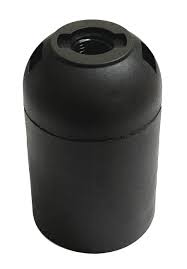 SOQUETE PORTALAMPARA COLGANTE NEGRO