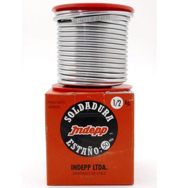 SOLDADURA ESTAÑO 50% 1/2 KG INDEPP