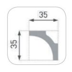 MOLDURA E11 35X35 2MT
