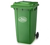 BASURERO CON RUEDAS VERDE 240LT GLANZ