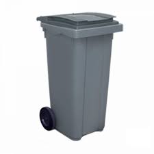 BASURERO CON RUEDAS GRIS 240LT GLANZ