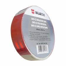 CINTA REFLECTANTE ROJO/BLANCO 5CM X MT WURTH