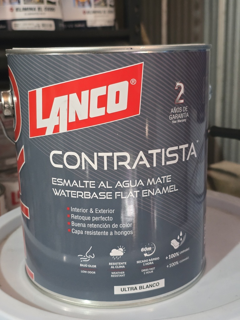 ESMALTE AL AGUA CONTRATISTA BLANCO GL LANCO