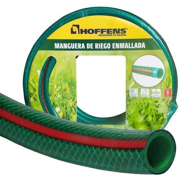 SET MANGUERA 3/4" ENMALLADA ROLLO 20MT HOFFENS