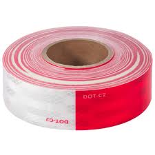 CINTA REFLECTANTE ROJO/BLANCO 5CM X 5 MT ROLLO VALPRIK