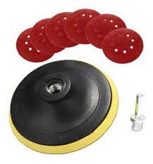 DISCO PULIR VELCRO CON 5 LIJAS 4 1/2
