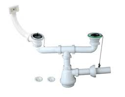 SIFON LAVAPLATO DOBLE 1 1/2" CON REBALSE AQUAKIT
