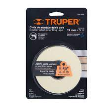 CINTA DOBLE CONTACTO 19MM X 5MT TRUPER