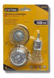 ESCOBILLA REDONDA TALADRO 3 PCS UYUSTOOLS