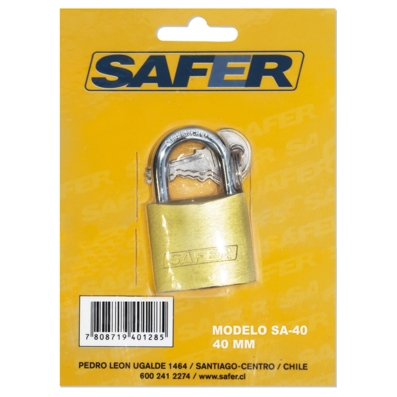 CANDADO SAFER 40 MM