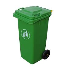 BASURERO CON RUEDAS VERDE 120LT GLANZ