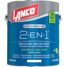 [TINTOMETRIA] ESMALTE AL AGUA 2 EN 1 GALON LANCO