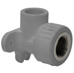 CODO PPR CON SOPORTE 25X20MM HI METALICO