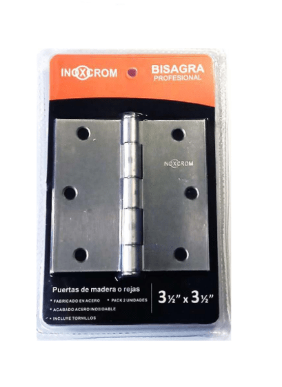 BISAGRA 3 1/2"X3 1/2" ACERO INOX INOXCROM